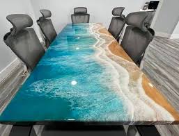 Table ronde époxy